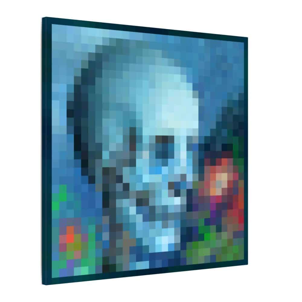 Skull and roses